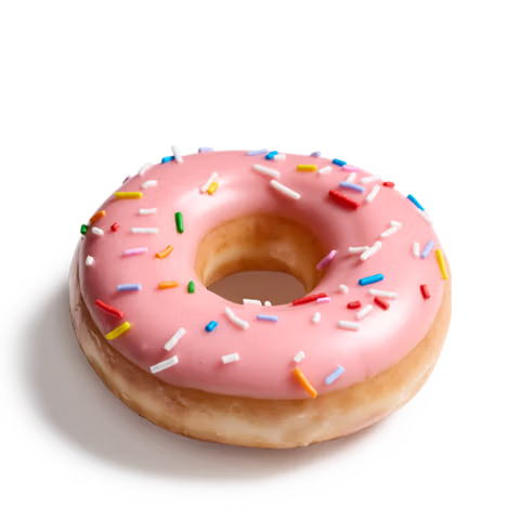 Original Iced Strawberry Sprinkle Donut - Single